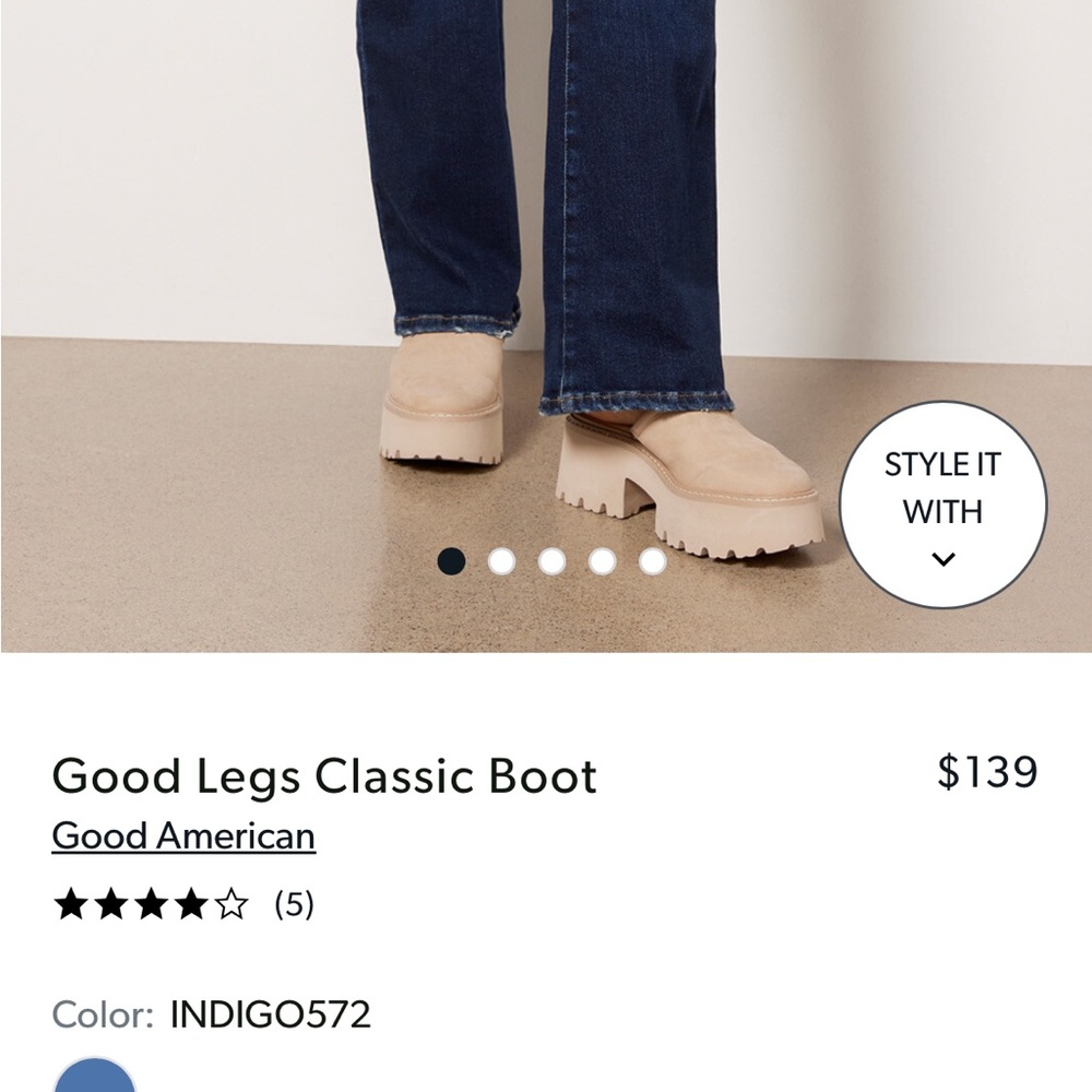Good American Cropped Bootcut Jeans - Picture 3 of 8